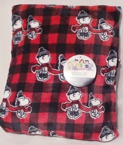 Peanuts Snoopy Holiday Plaid Blanket